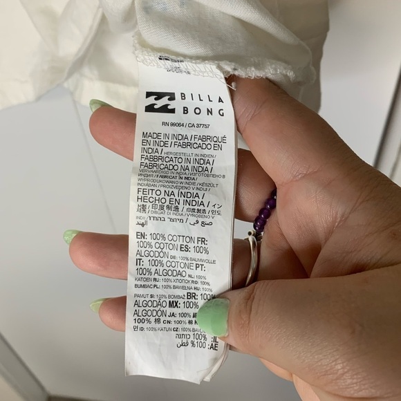 Billabong x Wrangler Border Line Boxy Cropped Tee, Size S - Picture 8 of 10